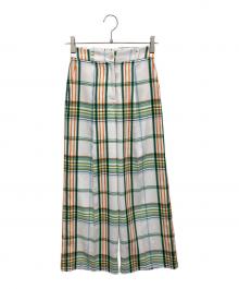 Ameri（アメリ）の古着「MADRAS CHECK STRAIGHT PANTS」｜マルチカラー