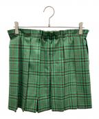 MIU MIUミュウミュウ）の古着「ウールチェックミニスカート」｜グリーン
