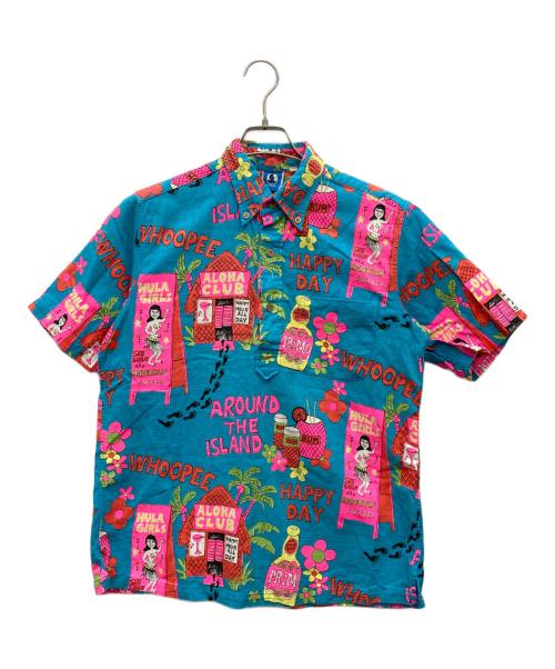 Sun Surf（サンサーフ）Sun Surf (サンサーフ) PRIMO BEER (プリモビール) ハーフボタンシャツ スカイブルー サイズ:M 15-15 1/2の古着・服飾アイテム