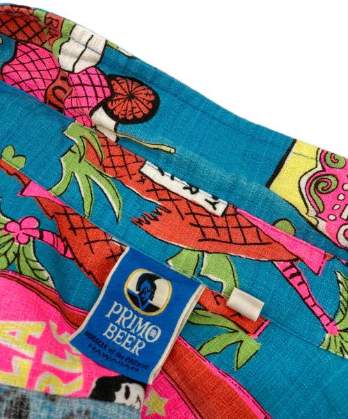 Sun Surf（サンサーフ）Sun Surf (サンサーフ) PRIMO BEER (プリモビール) ハーフボタンシャツ スカイブルー サイズ:M 15-15 1/2の古着・服飾アイテム