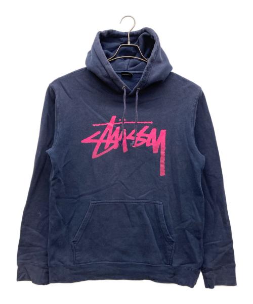 stussy（ステューシー）stussy (ステューシー) プルオーバーパーカー ネイビー サイズ:Lの古着・服飾アイテム