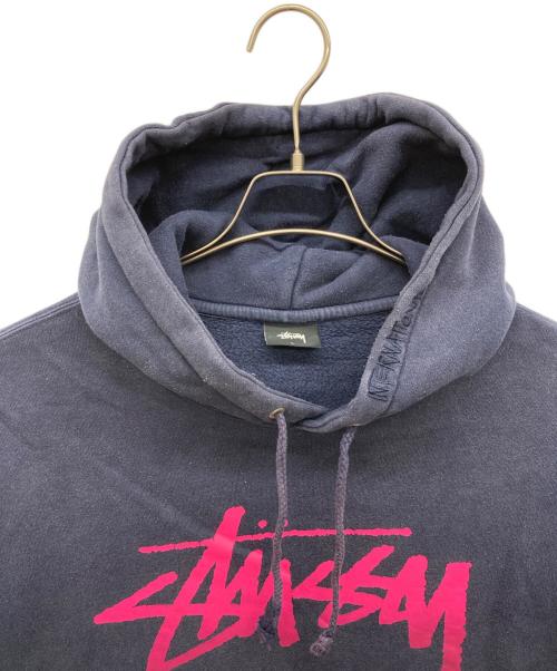stussy（ステューシー）stussy (ステューシー) プルオーバーパーカー ネイビー サイズ:Lの古着・服飾アイテム