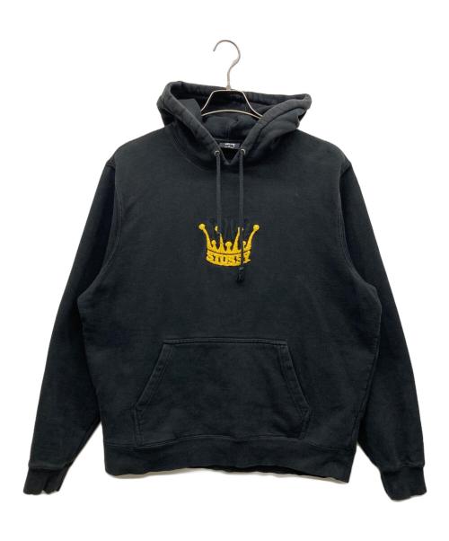 stussy（ステューシー）stussy (ステューシー) クラウンロゴパーカー ブラック サイズ:Mの古着・服飾アイテム