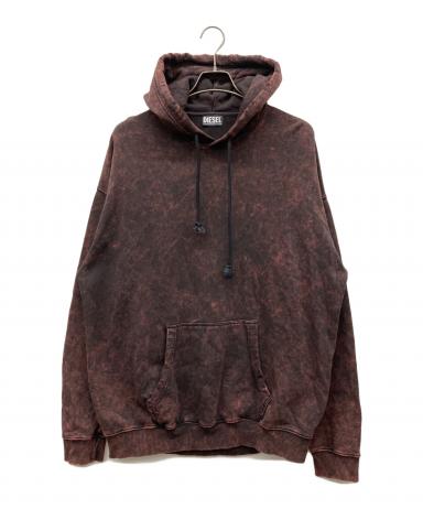 DIESEL ダメージ加工 ブラック パーカー DIESEL ダメージ加工ディーゼルパーカー