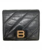 BALENCIAGAバレンシアガ）の古着「Crush ミニウォレット キルテッド」｜ブラック