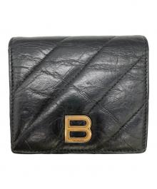 BALENCIAGA（バレンシアガ）の古着「Crush ミニウォレット キルテッド」｜ブラック