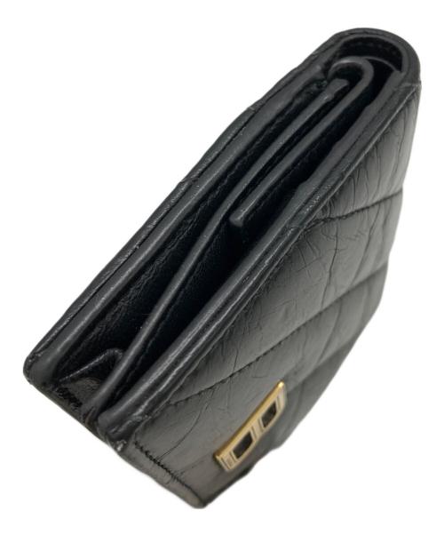 BALENCIAGA（バレンシアガ）BALENCIAGA (バレンシアガ) Crush ミニウォレット キルテッド ブラックの古着・服飾アイテム