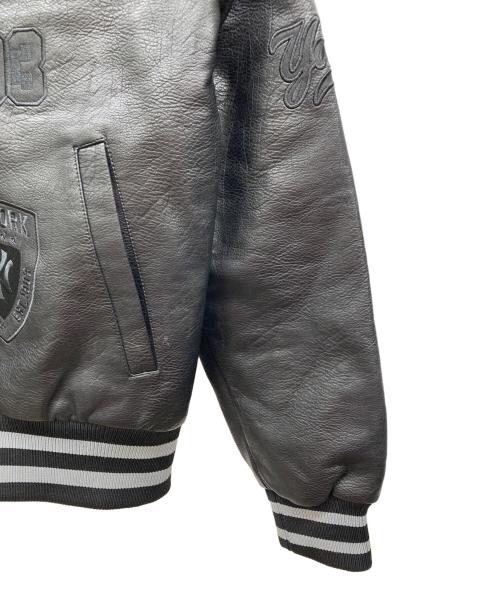 Majestic（マジェスティック）Majestic (マジェスティック) フェイクレザースタジャン ブラック サイズ:MEDIUMの古着・服飾アイテム