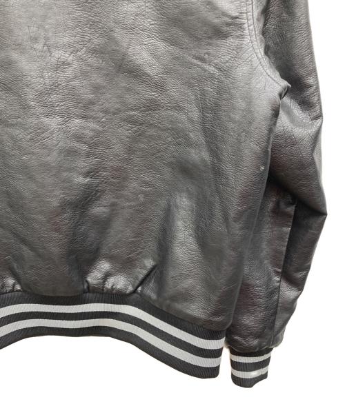 Majestic（マジェスティック）Majestic (マジェスティック) フェイクレザースタジャン ブラック サイズ:MEDIUMの古着・服飾アイテム