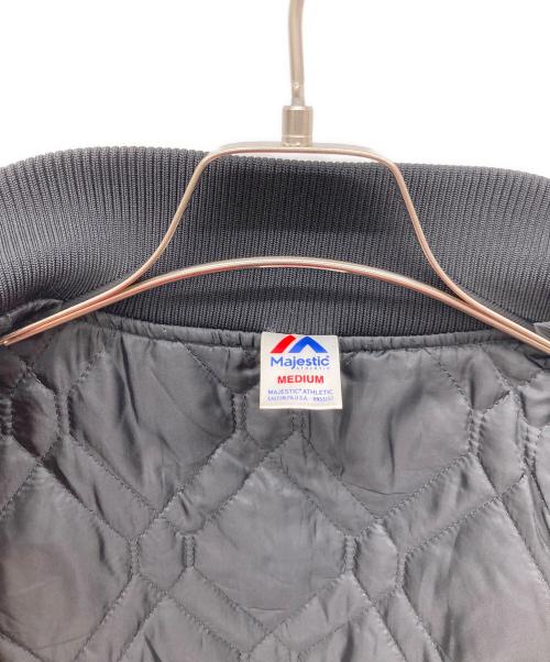 Majestic（マジェスティック）Majestic (マジェスティック) フェイクレザースタジャン ブラック サイズ:MEDIUMの古着・服飾アイテム