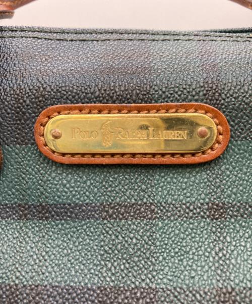 POLO RALPH LAUREN（ポロ・ラルフローレン）POLO RALPH LAUREN (ポロ・ラルフローレン) ミニボストンバッグ グリーンの古着・服飾アイテム