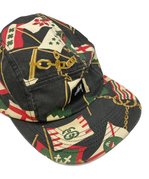 stussy（ステューシー）stussy (ステューシー) SSリンクフラッグキャップ ブラックの古着・服飾アイテム