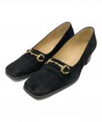 GUCCIグッチ）の古着「ビットヒールパンプス」｜ブラック
