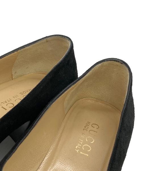 GUCCI（グッチ）GUCCI (グッチ) ビットヒールパンプス ブラック サイズ:37 1/2Cの古着・服飾アイテム