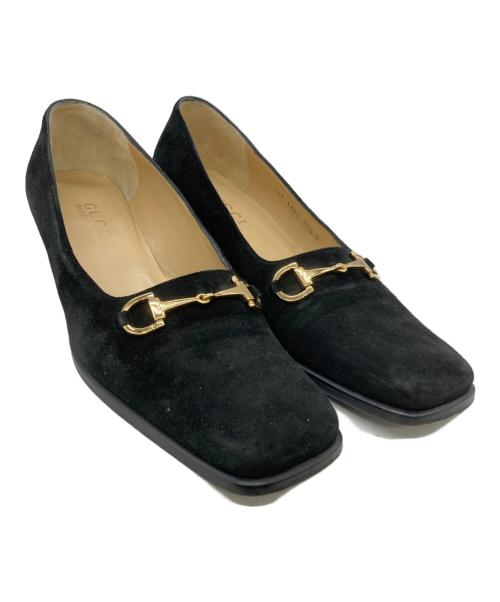 GUCCI（グッチ）GUCCI (グッチ) ビットヒールパンプス ブラック サイズ:37 1/2Cの古着・服飾アイテム