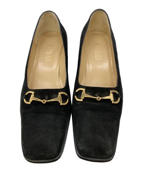 GUCCI（グッチ）GUCCI (グッチ) ビットヒールパンプス ブラック サイズ:37 1/2Cの古着・服飾アイテム