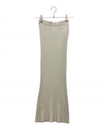 Whim Gazette（ウィムガゼット）の古着「ニットフィットスカート」｜ベージュ