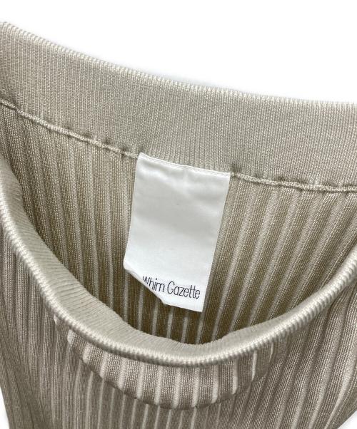 Whim Gazette（ウィムガゼット）Whim Gazette (ウィムガゼット) ニットフィットスカート ベージュ サイズ:Fの古着・服飾アイテム