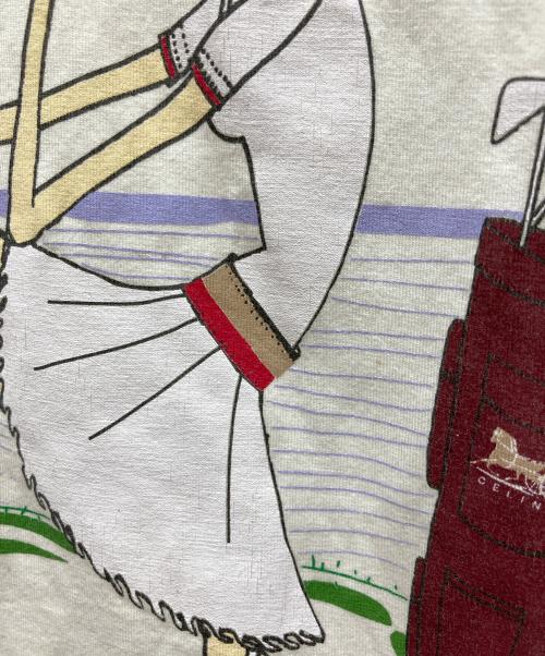 CELINE（セリーヌ）CELINE (セリーヌ) ゴルフガールプリントTシャツ ホワイト サイズ:Mの古着・服飾アイテム