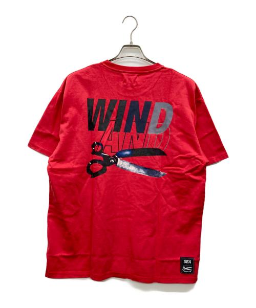 Denham（デンハム）Denham (デンハム) WIND AND SEA (ウィンダンシー) Tシャツ レッド サイズ:XLの古着・服飾アイテム