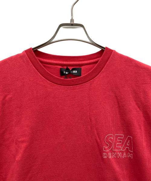 Denham（デンハム）Denham (デンハム) WIND AND SEA (ウィンダンシー) Tシャツ レッド サイズ:XLの古着・服飾アイテム