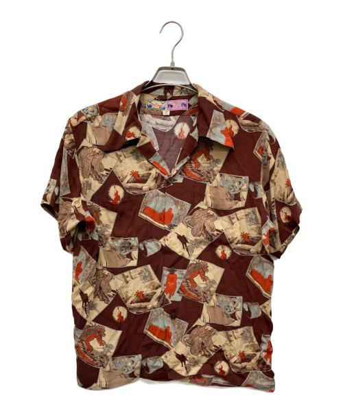 Dry Bones（ドライボーンズ）Dry bones (ドライボーンズ) アロハシャツ ブラウン サイズ:40の古着・服飾アイテム