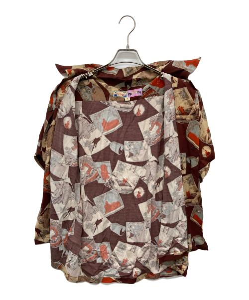 Dry Bones（ドライボーンズ）Dry bones (ドライボーンズ) アロハシャツ ブラウン サイズ:40の古着・服飾アイテム