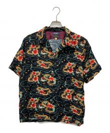 Dry Bones（ドライボーンズ）の古着「アロハシャツ」｜ブラック