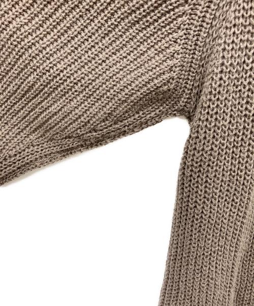 O project（オープロジェクト）O project (オープロジェクト) コットンリネンオーバーサイズニット ブラウン サイズ:Mの古着・服飾アイテム