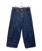orSlowオアスロウ）の古着「ワイドデニムパンツ」｜インディゴ