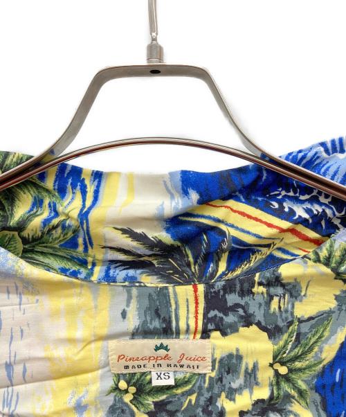 PINEAPPLE JUICE（パインアップル ジュース）PINEAPPLE JUICE (パインアップル ジュース) アロハシャツ ブルー サイズ:XSの古着・服飾アイテム