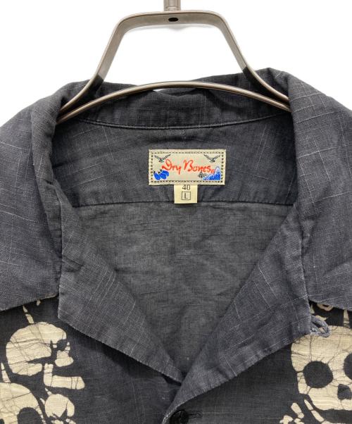 Dry Bones（ドライボーンズ）Dry Bones (ドライボーンズ) スカルアロハシャツ ブラック サイズ:40 Lの古着・服飾アイテム