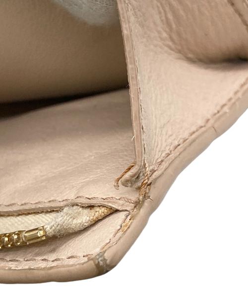 BOTTEGA VENETA（ボッテガベネタ）BOTTEGA VENETA (ボッテガベネタ) ミディアム二つ折りウォレット ベージュの古着・服飾アイテム