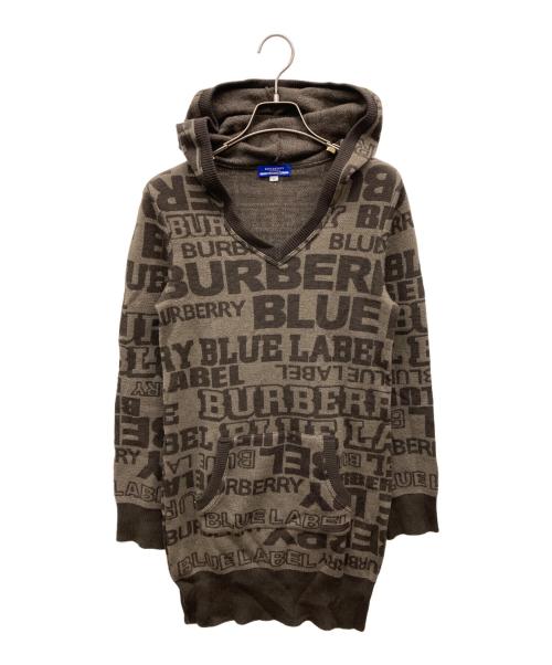 BURBERRY BLUE LABEL（バーバリーロンドンブルーレーベル）BURBERRY BLUE LABEL (バーバリーロンドンブルーレーベル) ニットワンピース ブラウン サイズ:38の古着・服飾アイテム