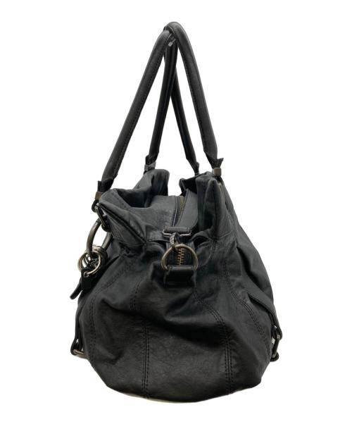 DIESEL（ディーゼル）DIESEL (ディーゼル) レザー2WAYバッグ ブラックの古着・服飾アイテム