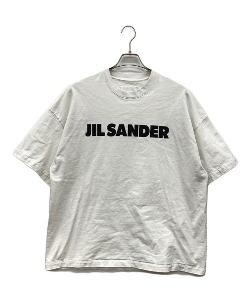 JIL SANDER（ジルサンダー）JIL SANDER (ジルサンダー) フロントロゴプリントTシャツ ホワイト サイズ:Lの古着・服飾アイテム
