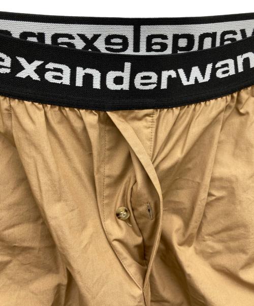 ALEXANDER WANG（アレキサンダー・ワン）ALEXANDER WANG (アレキサンダーワン) ロゴテープパンツ ベージュ サイズ:Sの古着・服飾アイテム