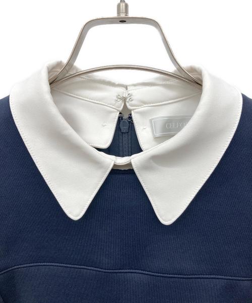 CELFORD（セルフォード）CELFORD (セルフォード) 衿付きポンチセットアップ ネイビー サイズ:38の古着・服飾アイテム