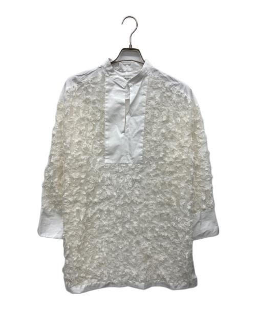 VERMEIL par iena（ヴェルメイユ パー イエナ）VERMEIL par iena (ヴェルメイユ パー イエナ) ジャガードブラウス ホワイト サイズ:Fの古着・服飾アイテム