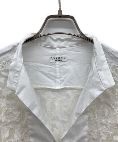 VERMEIL par iena（ヴェルメイユ パー イエナ）VERMEIL par iena (ヴェルメイユ パー イエナ) ジャガードブラウス ホワイト サイズ:Fの古着・服飾アイテム