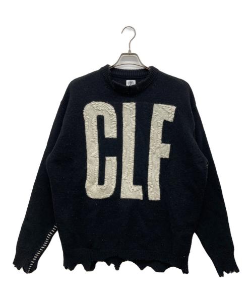 SAINT MICHAEL（セントマイケル）SAINT MICHAEL (セントマイケル) ダメージ加工ウールセーター ブラック サイズ:Mの古着・服飾アイテム