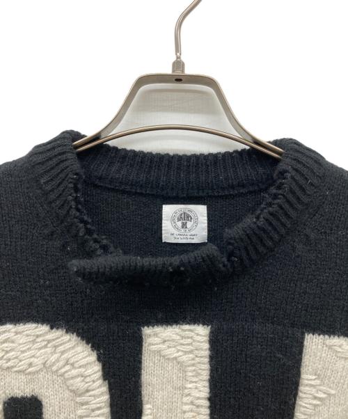 SAINT MICHAEL（セントマイケル）SAINT MICHAEL (セントマイケル) ダメージ加工ウールセーター ブラック サイズ:Mの古着・服飾アイテム