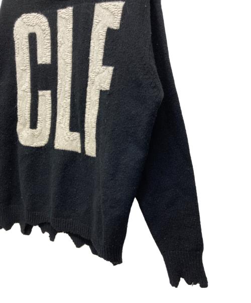 SAINT MICHAEL（セントマイケル）SAINT MICHAEL (セントマイケル) ダメージ加工ウールセーター ブラック サイズ:Mの古着・服飾アイテム