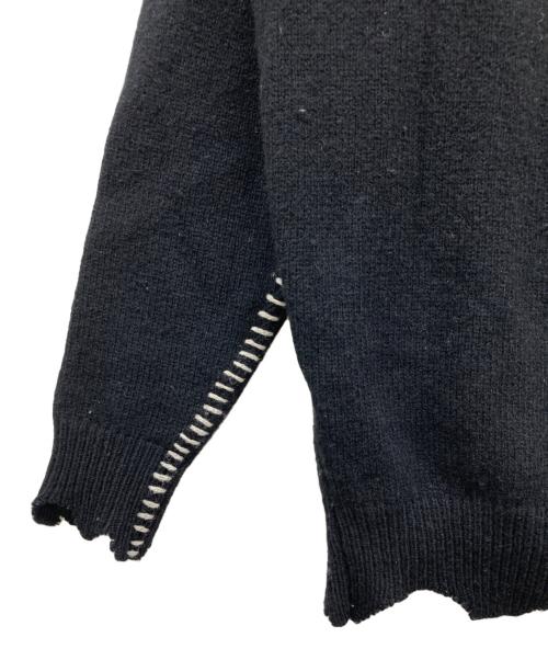 SAINT MICHAEL（セントマイケル）SAINT MICHAEL (セントマイケル) ダメージ加工ウールセーター ブラック サイズ:Mの古着・服飾アイテム