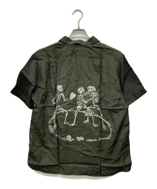 Dry Bones（ドライボーンズ）Dry bones (ドライボーンズ) レーヨンシャツ オリーブ サイズ:40 Lの古着・服飾アイテム