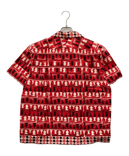 Dry Bones（ドライボーンズ）Dry bones (ドライボーンズ) 総柄シャツ レッド サイズ:40 Lの古着・服飾アイテム