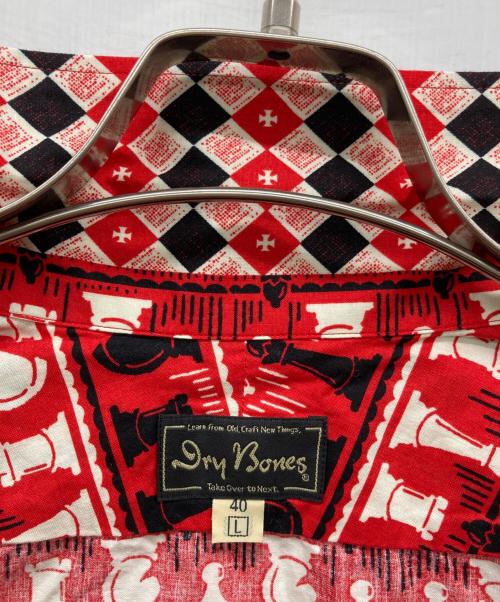 Dry Bones（ドライボーンズ）Dry bones (ドライボーンズ) 総柄シャツ レッド サイズ:40 Lの古着・服飾アイテム
