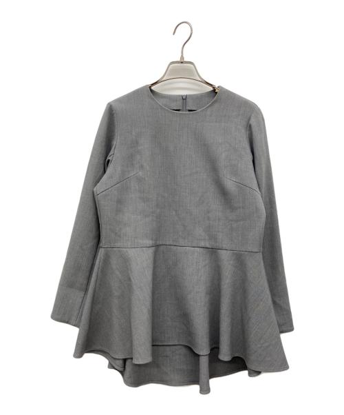 SOEJU（ソージュ）SOEJU (ソージュ) ウールライクペプラムチュニックブラウス グレー サイズ:なしの古着・服飾アイテム