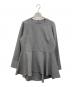 SOEJU（ソージュ）の古着「ウールライクペプラムチュニックブラウス」｜グレー