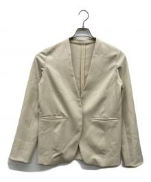 SOEJU（ソージュ）の古着「ウールライクノーカラージャケット」｜アイボリー